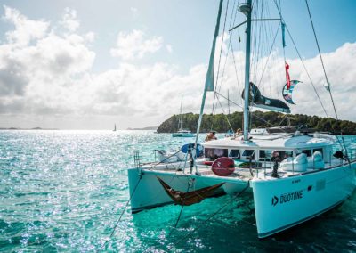 boat in turquoise waters