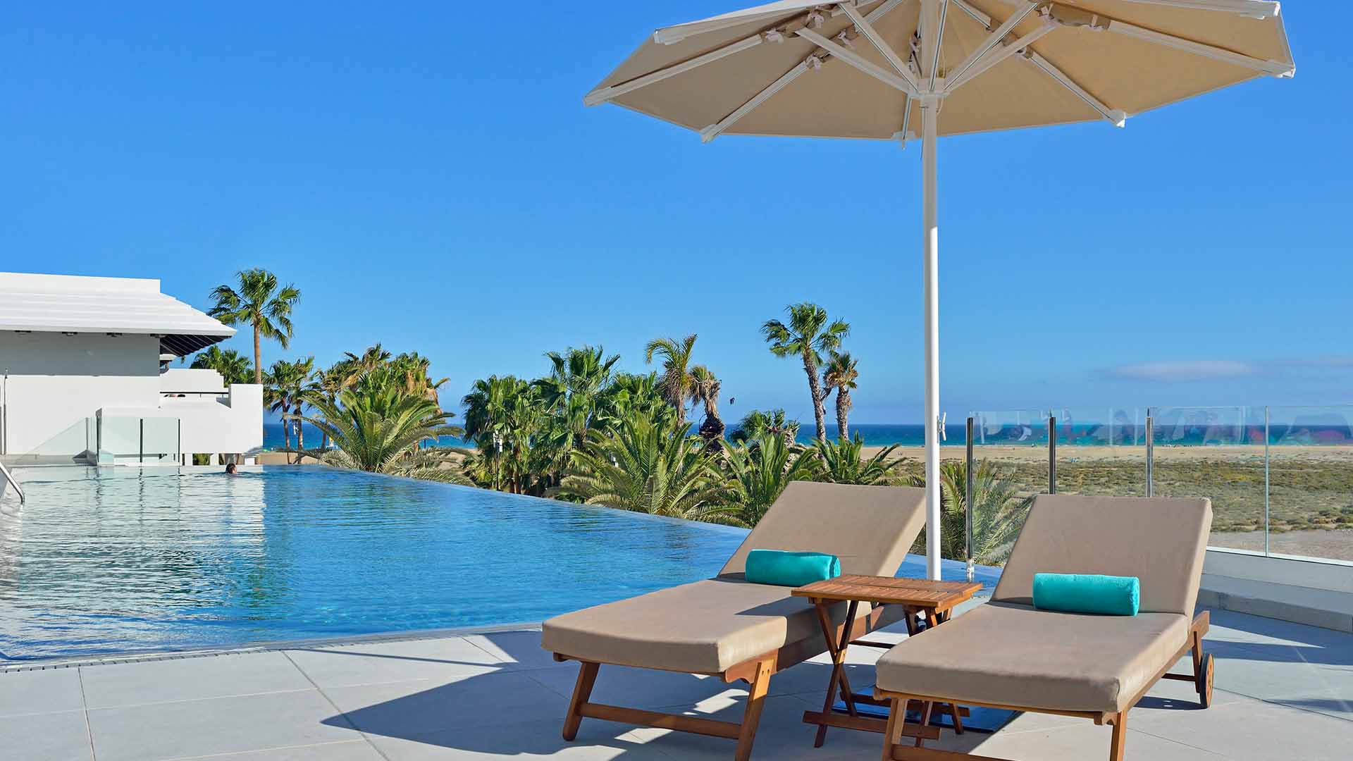 pool and chill in inside fuerteventura hotel