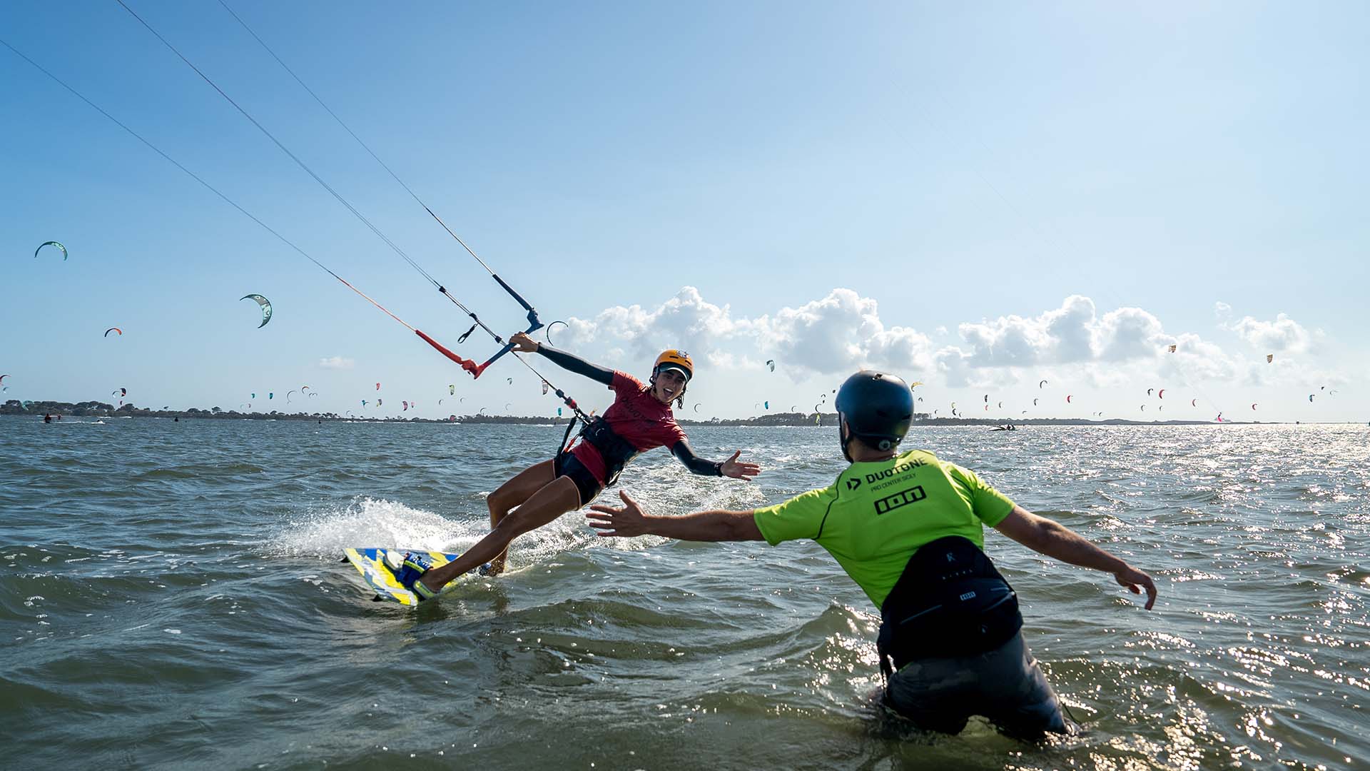 kitesurf lessons in Italia on flat water